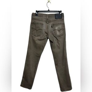 Levi's 511 Gray/ olive green Faded Wash Denim Jeans Size 29W 30L